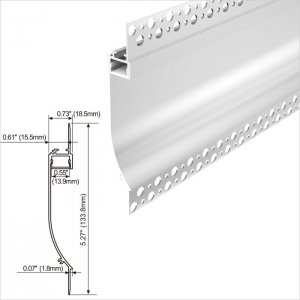 A086 Series 19*134mm LED Strip Channel - Aluminum drywall led profile in plaster for outside corner